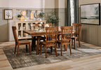 Cedar Dining Table, Pine Wood, Trestle-Base, 72.07"W - Brown | Table de salle à manger Cedar de 72,07 po (L) en pin avec base à tréteaux - brune