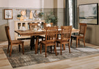 Cedar Dining Table, Pine Wood, Trestle-Base, 72.07"W - Brown | Table de salle à manger Cedar de 72,07 po (L) en pin avec base à tréteaux - brune