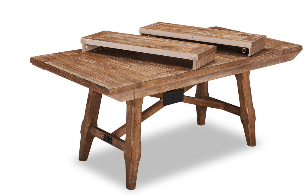 Cedar Dining Table, Pine Wood, Trestle-Base, 72.07"W - Brown | Table de salle à manger Cedar de 72,07 po (L) en pin avec base à tréteaux - brune