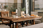 Cedar Dining Table, Pine Wood, Trestle-Base, 72.07"W - Brown | Table de salle à manger Cedar de 72,07 po (L) en pin avec base à tréteaux - brune