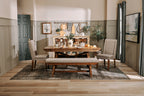 Cedar Dining Chair with Polyester Fabric, Pine Wood - Beige | Chaise de salle à manger Cedar en tissu de polyester et en pin - beige
