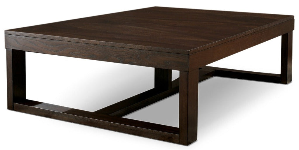 Watson 56" Contemporary Coffee Table - Dark Brown Wood|Table à café contemporaine Watson de 56 po - bois brun foncé