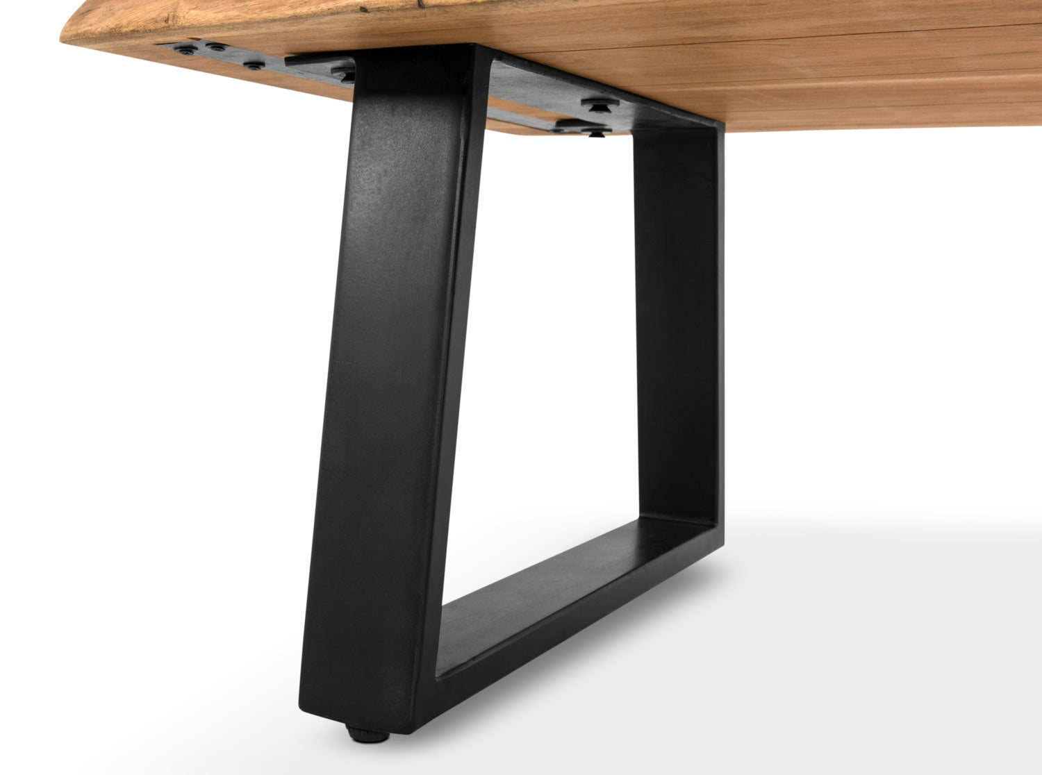 Agra 45" Rustic Coffee Table - Brown and Black with Iron Legs|Table à café rustique Agra de 45 po - brune et noire avec pattes en fer