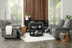 Chandler 82" Chenille Fabric Reclining Sofa - Grey | Sofa inclinable Chandler de 82 po en tissu de chenille - gris