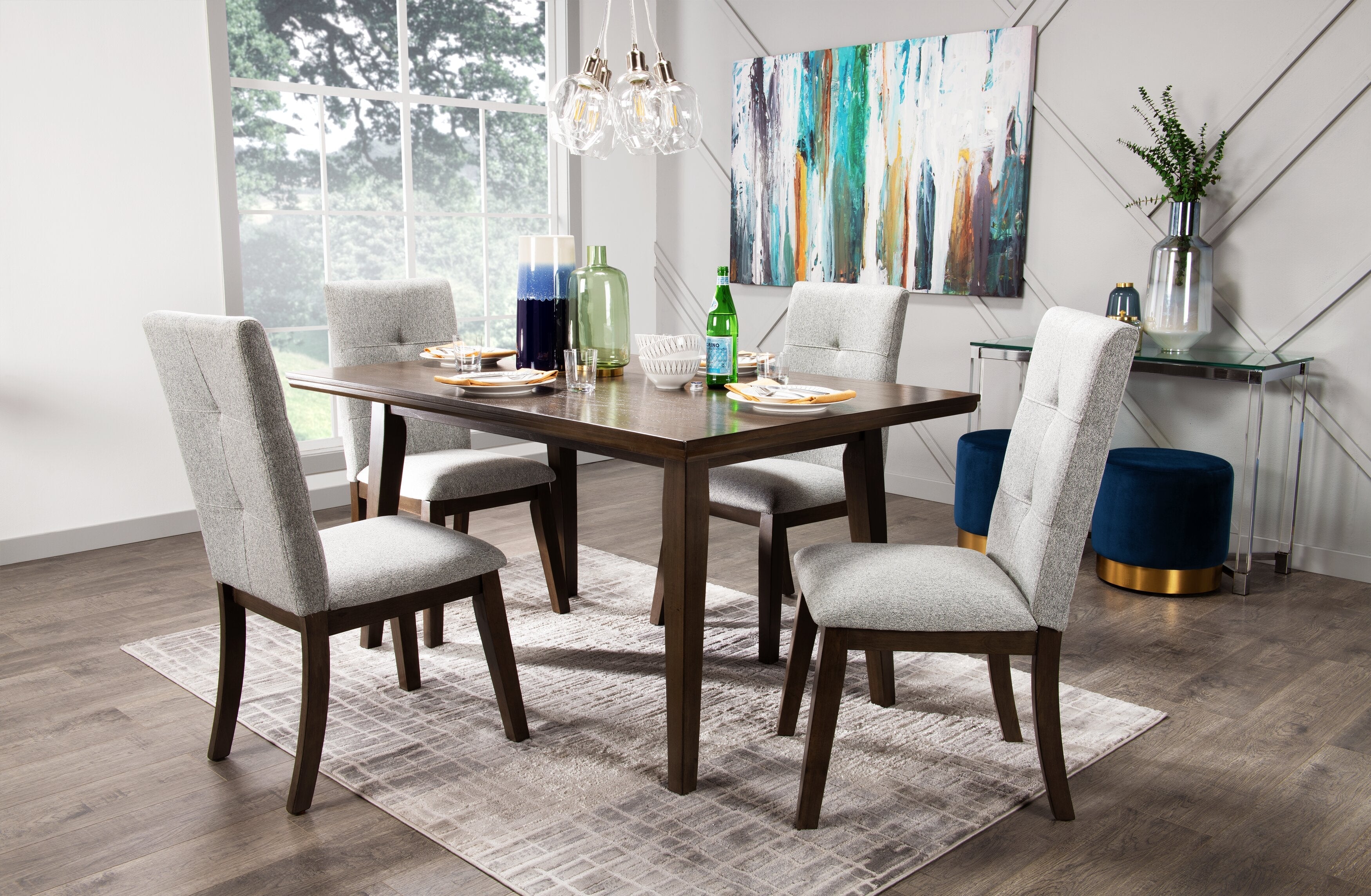 Chelsea Dining Table, 60"W - Grey/Brown | Table de salle à manger Chelsea de 60 po (L) - gris-brun