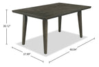 Chelsea Dining Table, 60"W - Grey/Brown | Table de salle à manger Chelsea de 60 po (L) - gris-brun