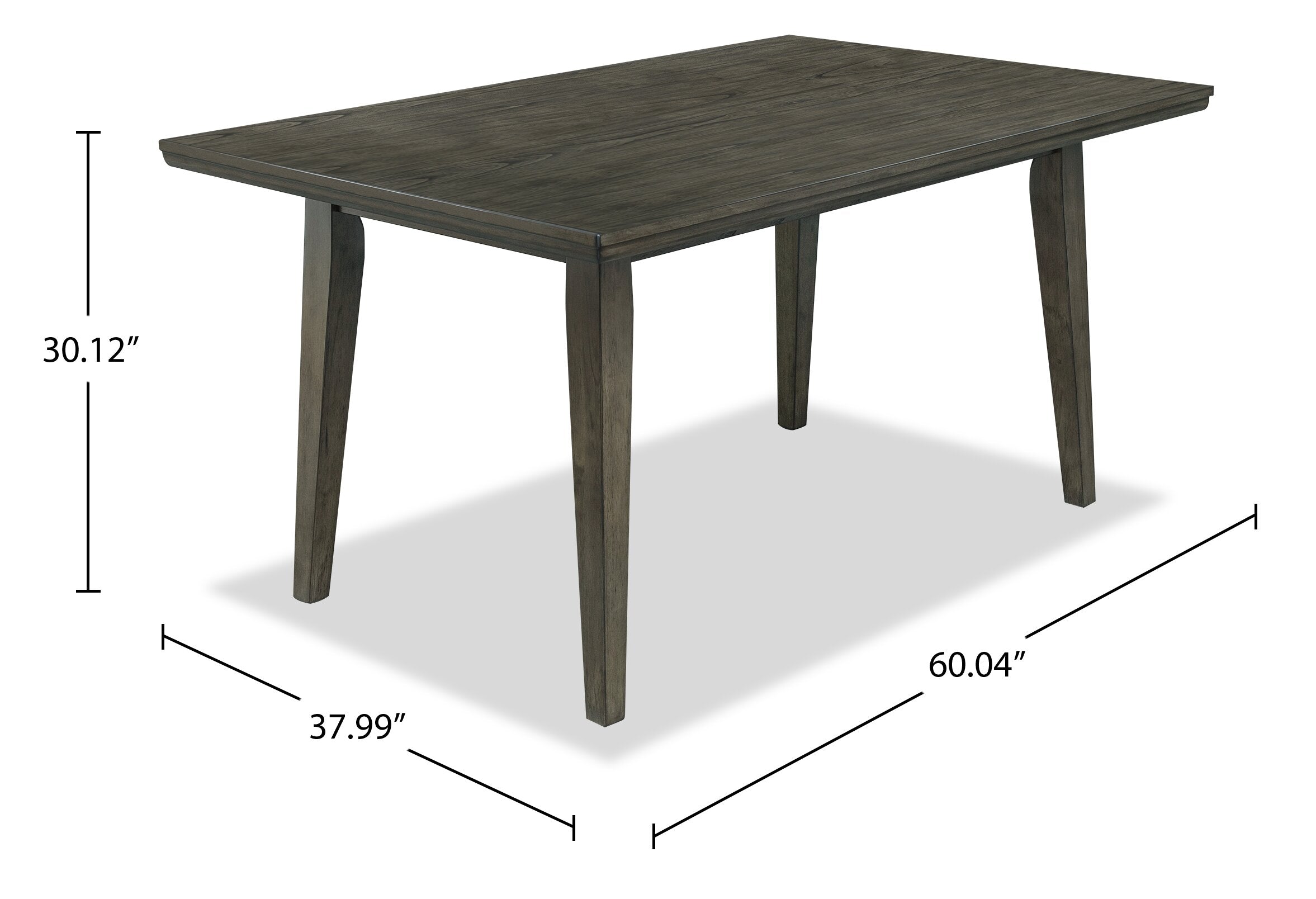 Chelsea Dining Table, 60"W - Grey/Brown | Table de salle à manger Chelsea de 60 po (L) - gris-brun