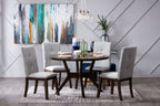 Chelsea Dining Table, 48"W Round - Grey/Brown | Table de salle à manger ronde Chelsea de 48 po (L) - gris-brun