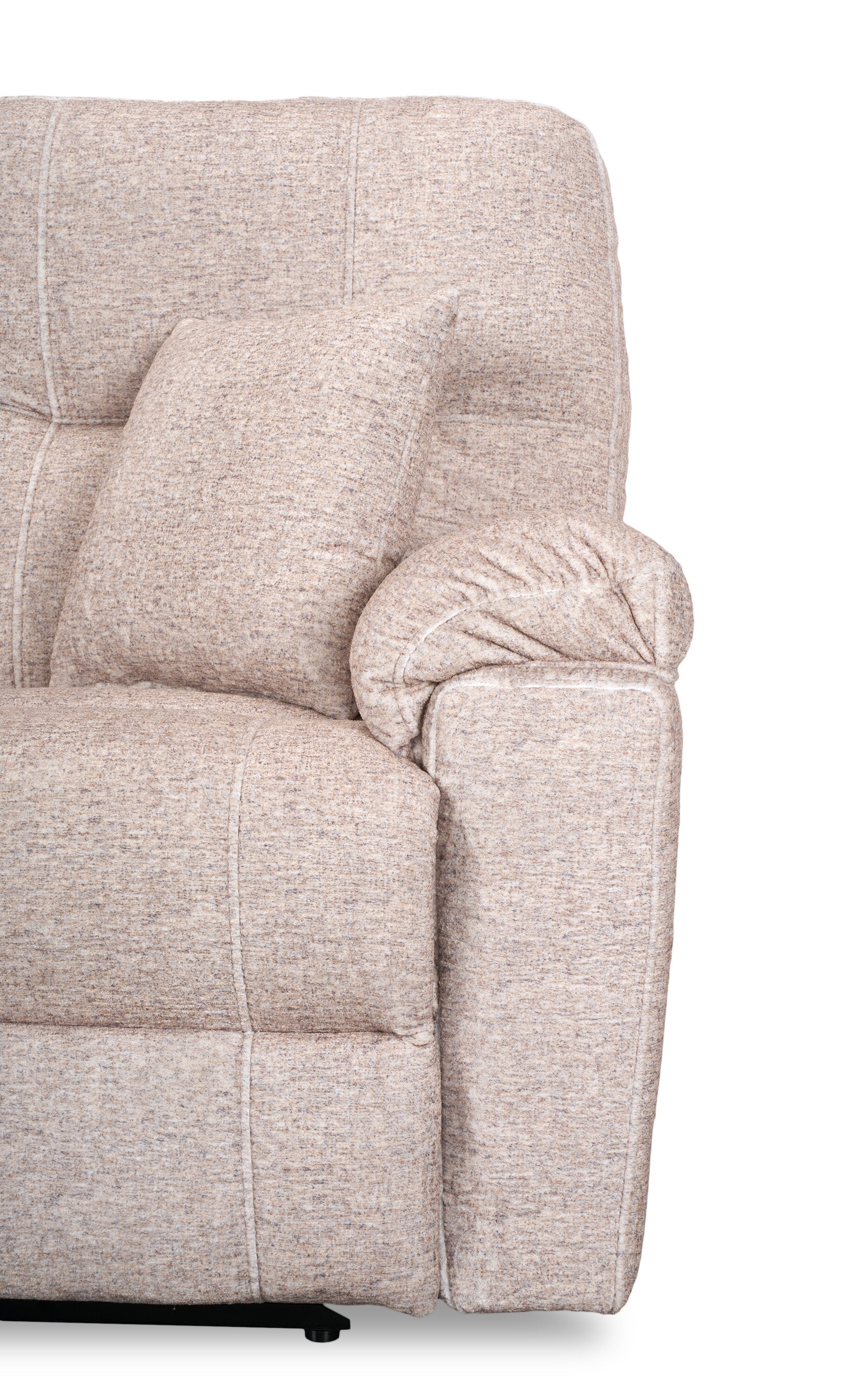 Made in Canada Dawson 87" Fabric Power Reclining Sofa with USB Port and Accent Pillows - Beige | Sofa à inclinaison électrique Dawson de 87 po fabriqué au Canada en tissu avec port USB et coussins décoratifs - beige