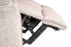 Made in Canada Dawson 87" Fabric Power Reclining Sofa with USB Port and Accent Pillows - Beige | Sofa à inclinaison électrique Dawson de 87 po fabriqué au Canada en tissu avec port USB et coussins décoratifs - beige