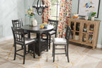 Dena Counter-Height Dining Table with 42-60"W Extension, Round  - Grey | Table de salle à manger ronde Dena de 42 po à 60 po (L) de hauteur comptoir et avec rallonge - grise