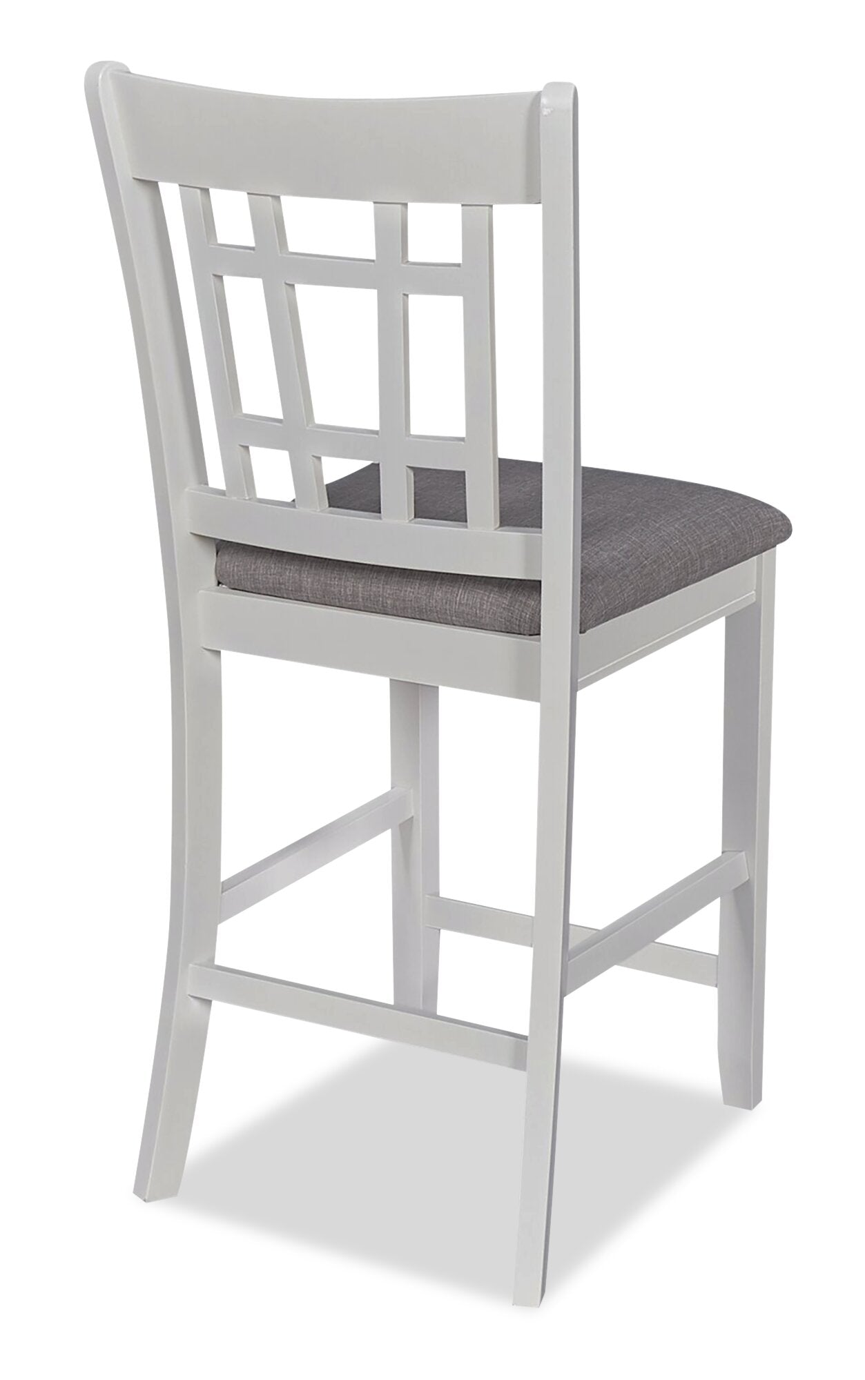 Dena Counter-Height Dining Chair with Linen-Look Fabric - Dove Grey | Chaise de salle à manger Dena de hauteur comptoir en tissu d’apparence lin - gris tourterelle