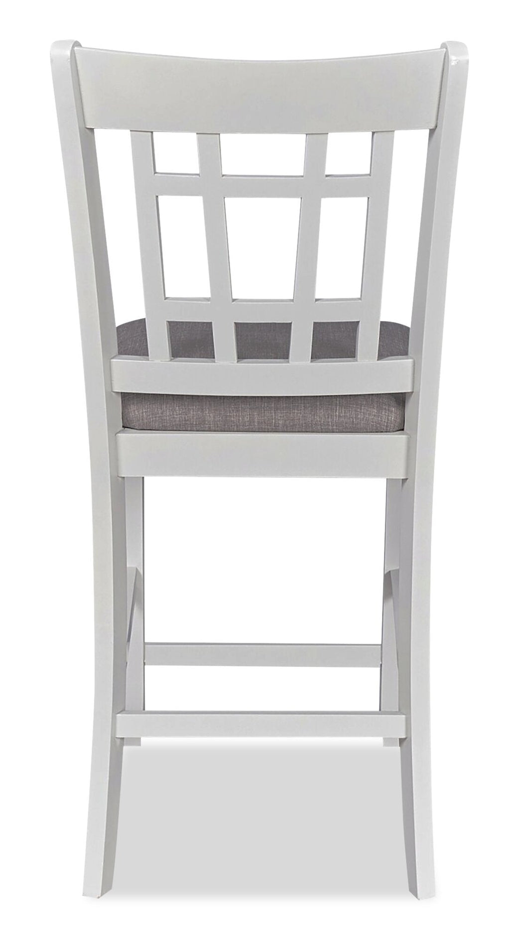 Dena Counter-Height Dining Chair with Linen-Look Fabric - Dove Grey | Chaise de salle à manger Dena de hauteur comptoir en tissu d’apparence lin - gris tourterelle