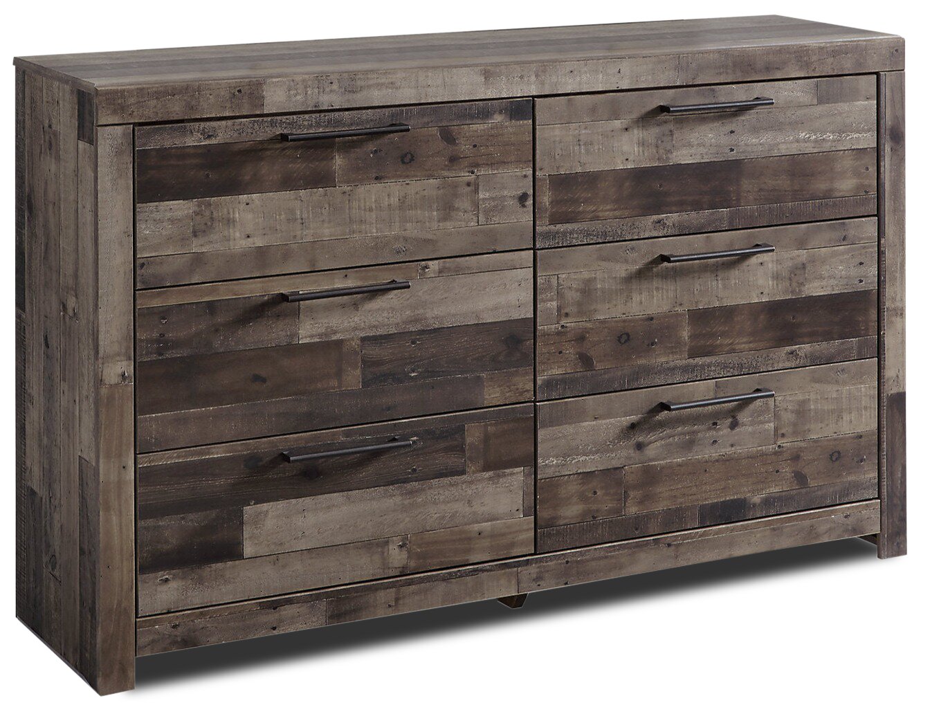 Derekson Bedroom 6-Drawer Dresser, 58.7"W x 36.4"H - Grey | Commode Derekson de 58,7 po (L) x 36,4 po (H) à 6 tiroirs pour la chambre à coucher - grise