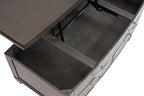 Downtown  48" Modern Lift Top Coffee Table with Storage and Casters - Grey Brown Wood|Table à café moderne Downtown de 48 po avec dessus relevable, rangement et roulettes - bois gris-brun