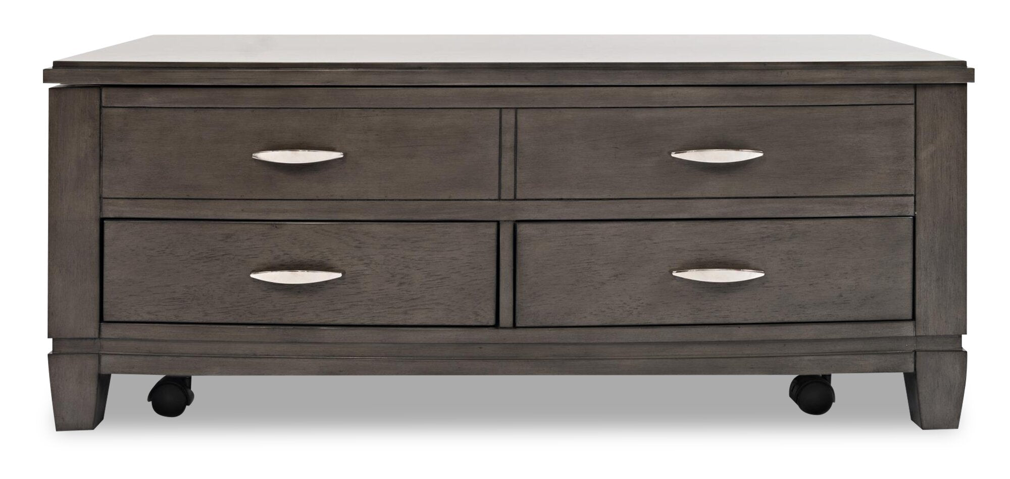 Downtown  48" Modern Lift Top Coffee Table with Storage and Casters - Grey Brown Wood|Table à café moderne Downtown de 48 po avec dessus relevable, rangement et roulettes - bois gris-brun