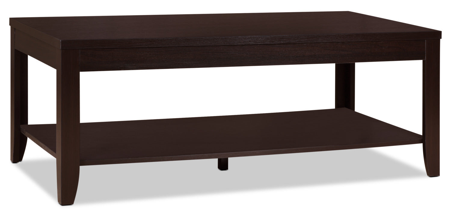Aspen 47.3" Traditional 3-Pack Coffee + 2 End Tables - Espresso Brown |Ensemble 3 tables traditionnelles Aspen de 47,3 po (table à café et 2 tables de bout) - brun espresso