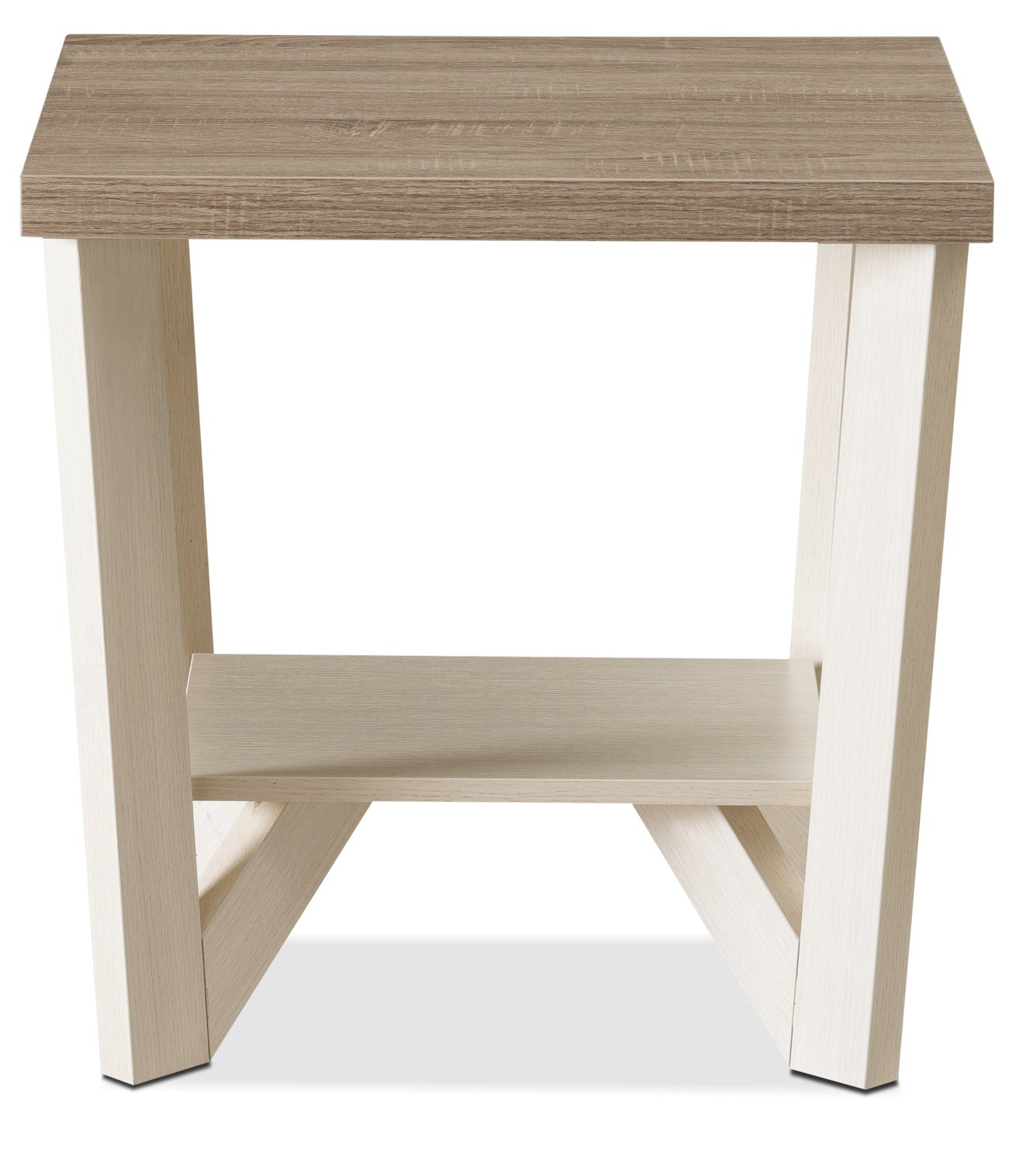 Arika 47.5" Modern 3-Pack Coffee + 2 End Tables with Shelf - Ivory |Ensemble 3 tables modernes Arika de 47,5 po (table à café et 2 tables de bout) avec tablette - ivoire