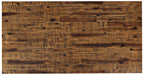 Galeveston 50" Rustic Coffee Table with Casters - Brown Woodgrain Wood|Table à café rustique Galeveston de 50 po avec roulettes - bois à grain de bois brun