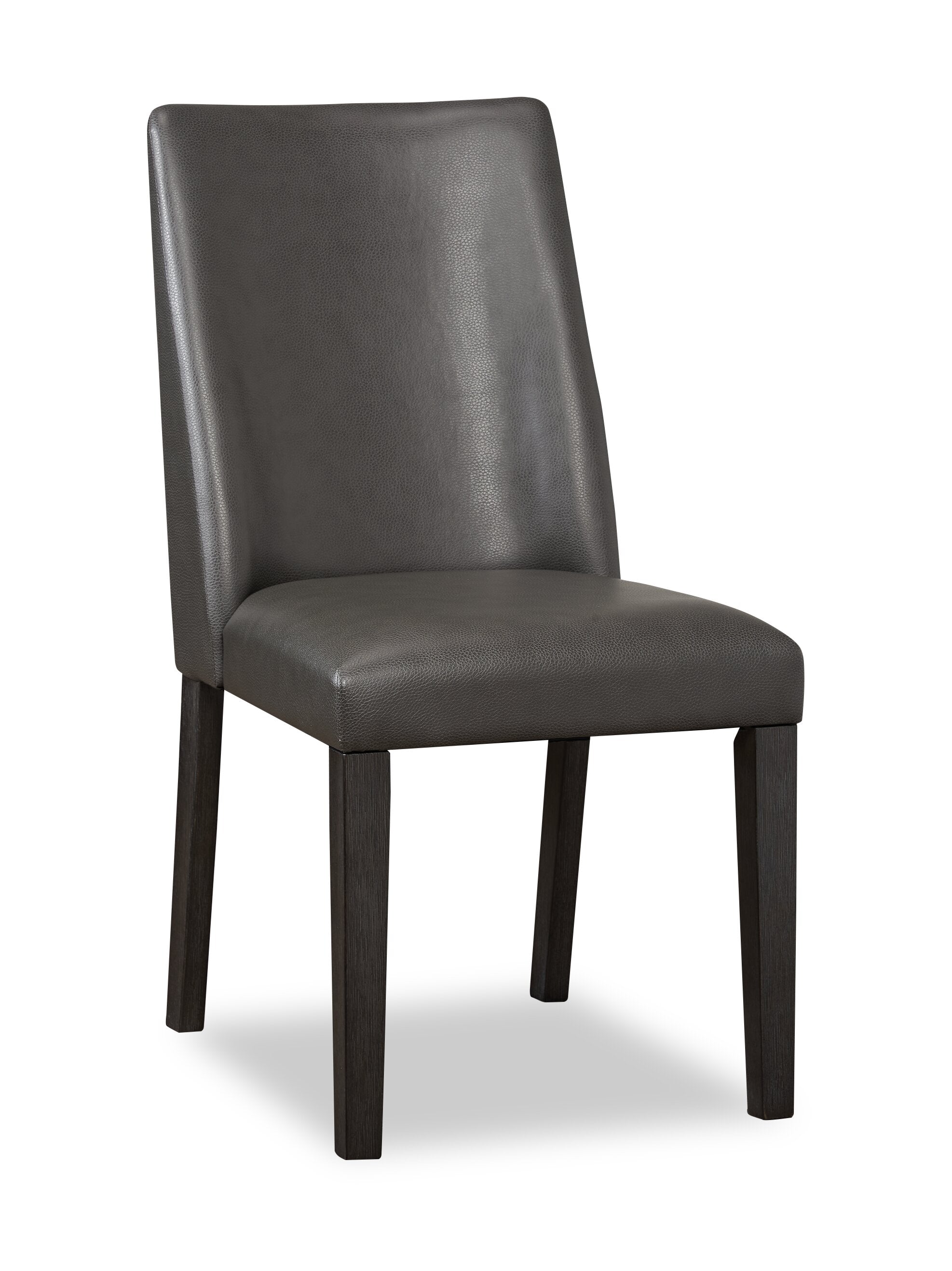Emery Dining Chair with Vegan-Leather Fabric - Brown | Chaise de salle à manger Emery en tissu de cuir végétalien - brune