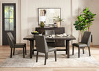 Emery Dining Chair with Vegan-Leather Fabric - Brown | Chaise de salle à manger Emery en tissu de cuir végétalien - brune