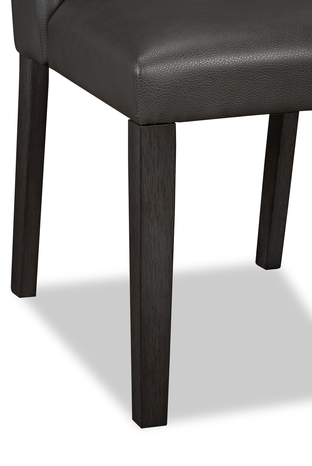 Emery Dining Chair with Vegan-Leather Fabric - Brown | Chaise de salle à manger Emery en tissu de cuir végétalien - brune