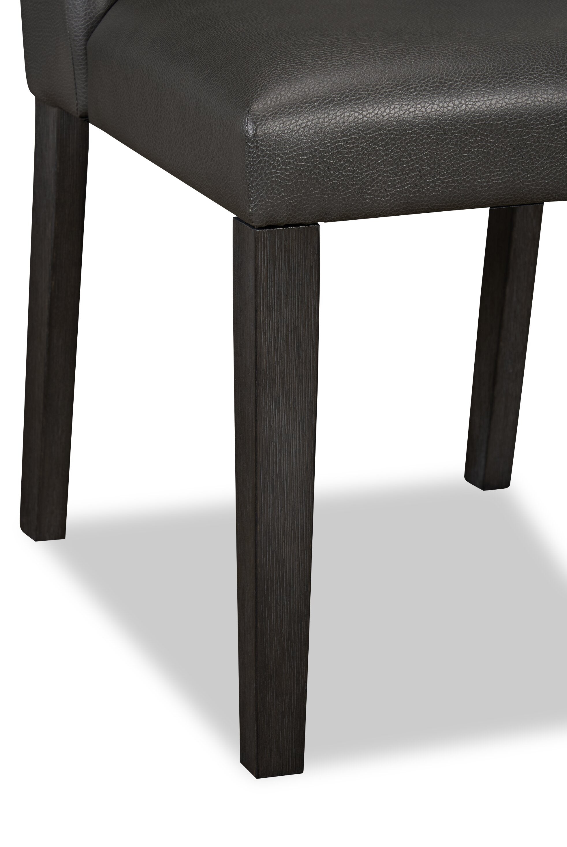 Emery Dining Chair with Vegan-Leather Fabric - Brown | Chaise de salle à manger Emery en tissu de cuir végétalien - brune