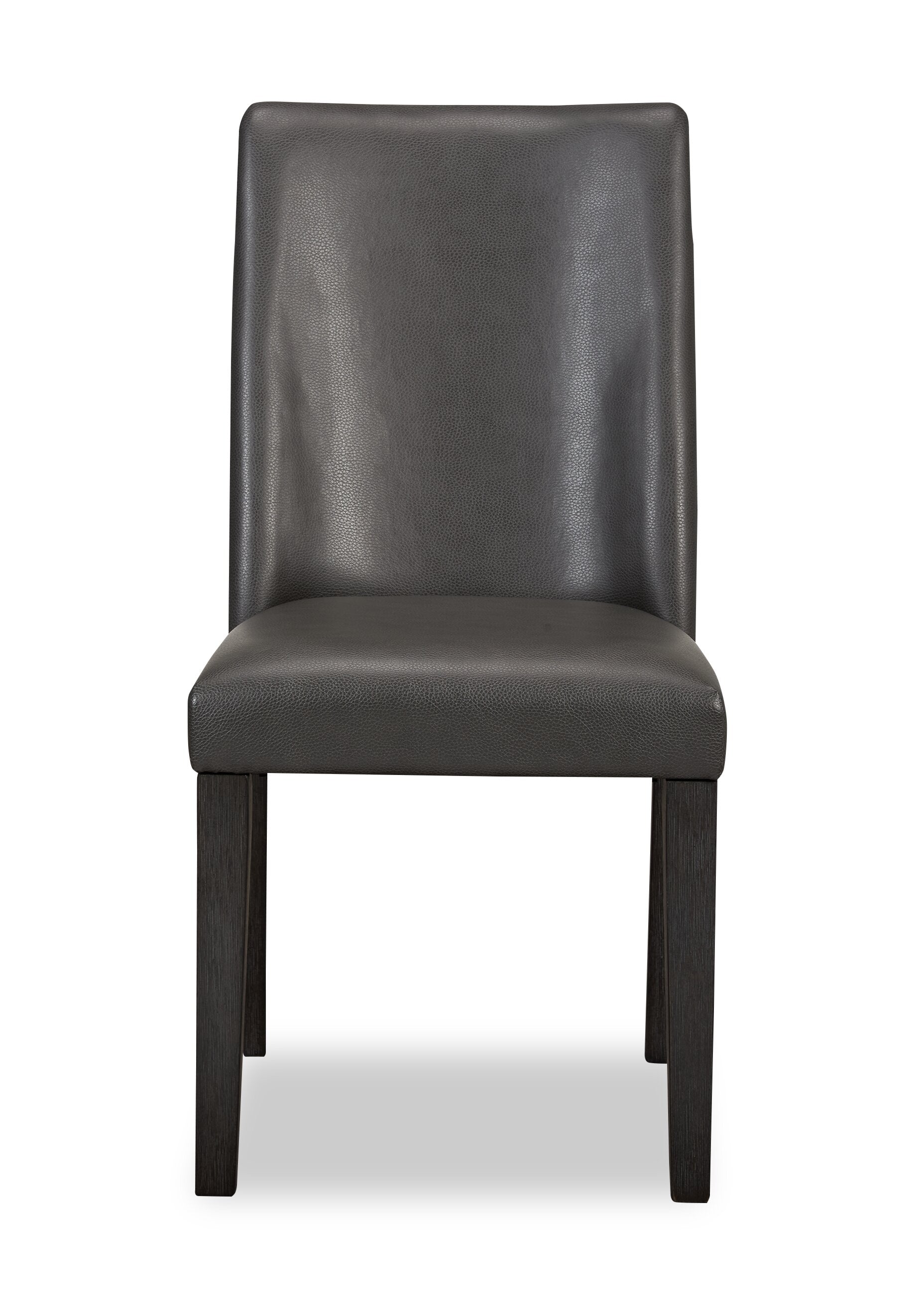 Emery Dining Chair with Vegan-Leather Fabric - Brown | Chaise de salle à manger Emery en tissu de cuir végétalien - brune