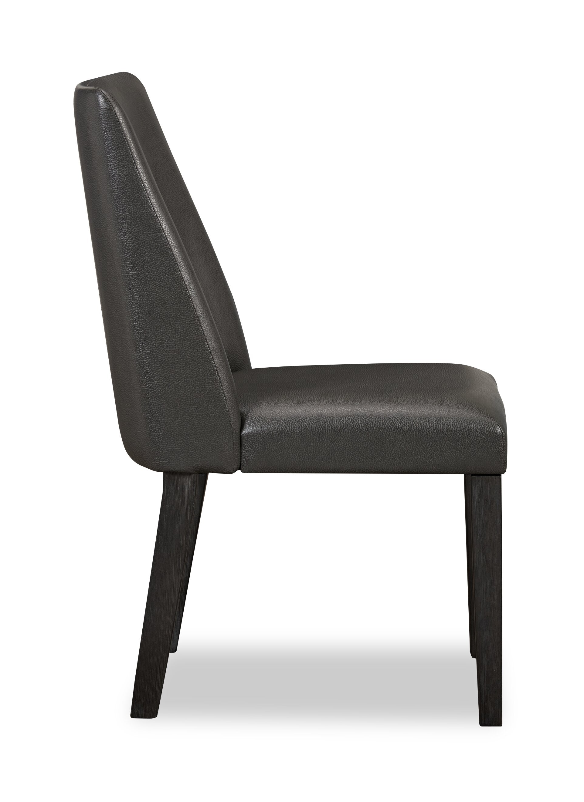 Emery Dining Chair with Vegan-Leather Fabric - Brown | Chaise de salle à manger Emery en tissu de cuir végétalien - brune