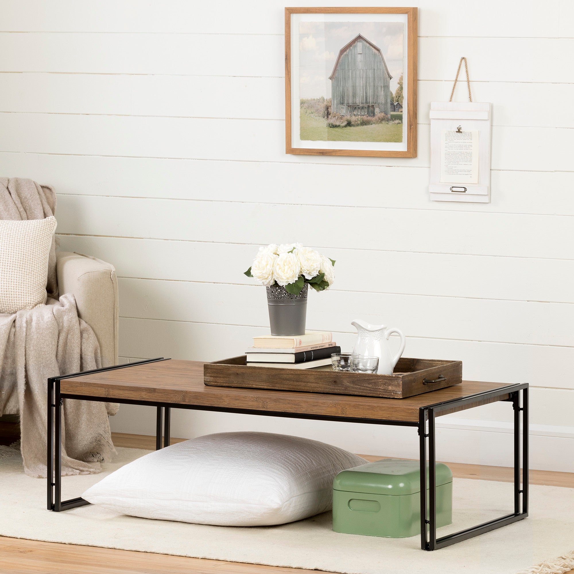 Gimetri Rectangular Coffee Table - Bamboo | Table à café rectangulaire Gimetri - bambou | D83GW914