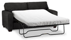 Made in Canada Fiona 58" Chenille Fabric Twin-Size Sofa Bed with Track Arms - Grey | Sofa-lit simple Fiona de 58 po fabriqué au Canada en tissu de chenille avec accoudoirs rectilignes - gris