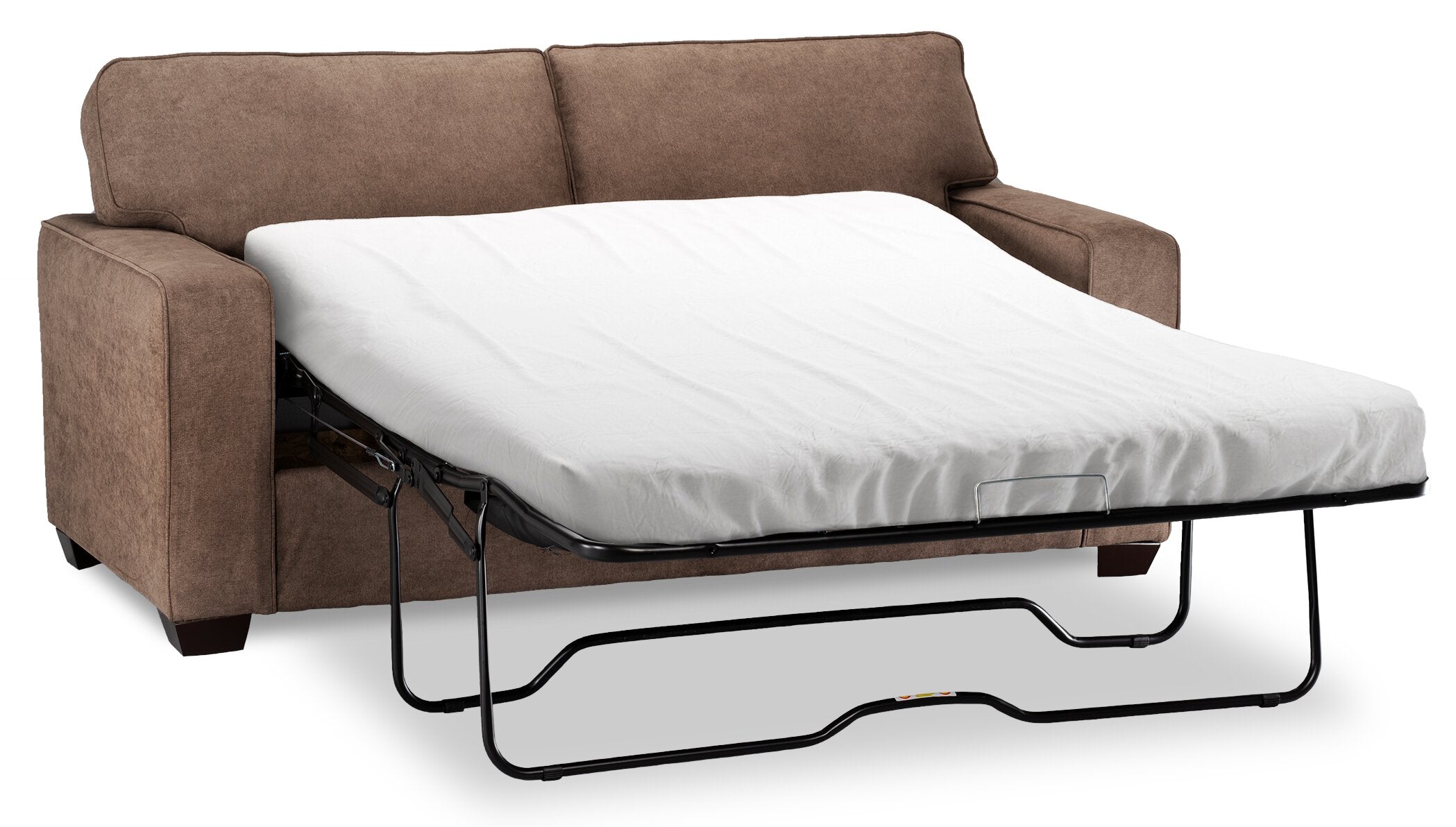 Made in Canada Fiona 74" Chenille Fabric Full-Size Sofa Bed with Track Arms - Mocha Brown | Sofa-lit double Fiona de 74 po fabriqué au Canada en tissu de chenille avec accoudoirs rectilignes - brun moka