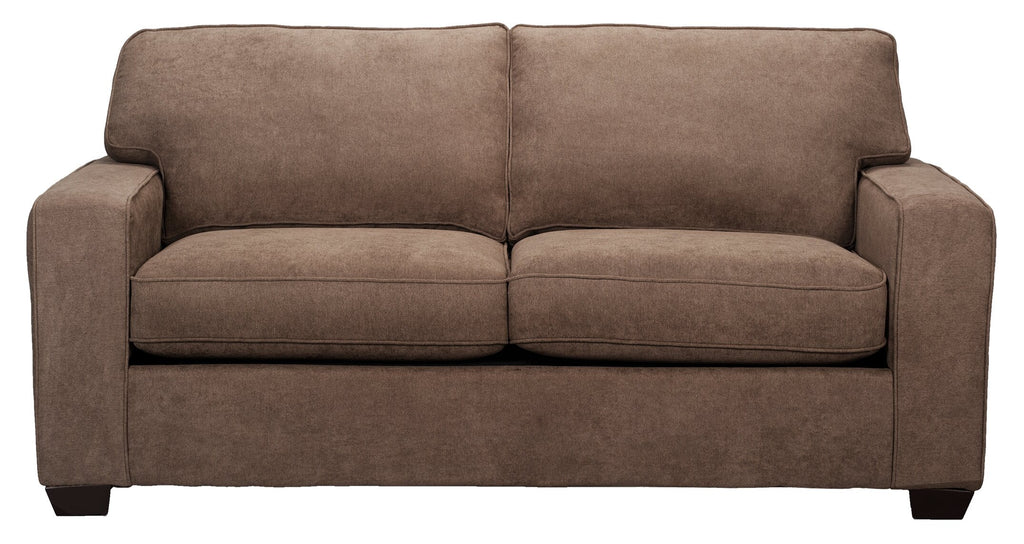 Made in Canada Fiona 74" Chenille Fabric Sofa with Track Arms - Mocha Brown | Sofa Fiona de 74 po fabriqué au Canada en tissu de chenille avec accoudoirs rectilignes - brun moka