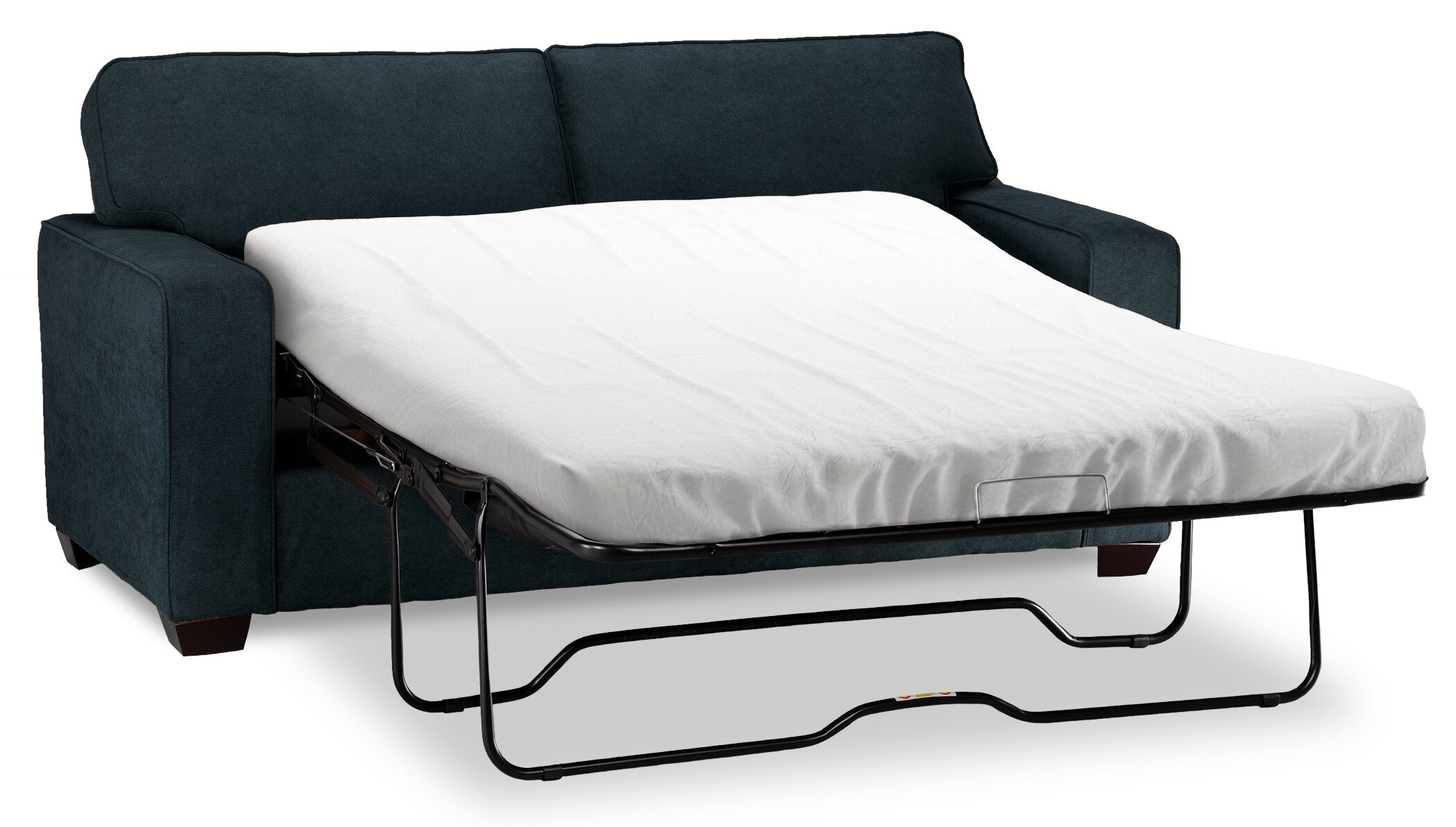Made in Canada Fiona 74" Chenille Fabric Full-Size Sofa Bed with Track Arms - Navy Blue | Sofa-lit double Fiona de 74 po fabriqué au Canada en tissu de chenille avec accoudoirs rectilignes - bleu marine