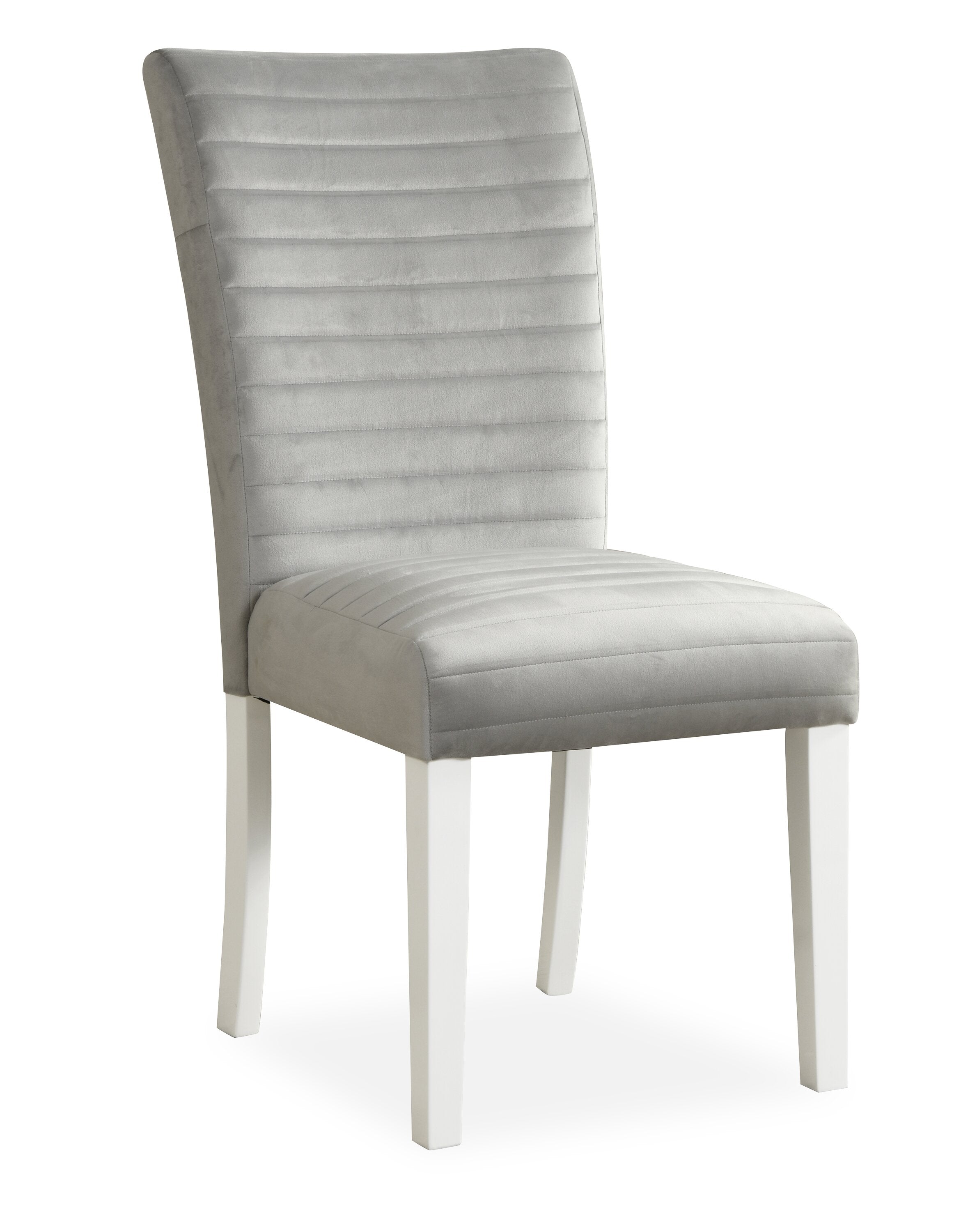 Garbo Dining Chair with Velvet Fabric, Wood - Grey | Chaise de salle à manger Garbo en tissu de velours et en bois - grise