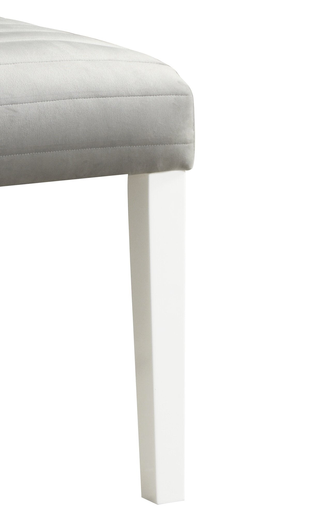 Garbo Dining Chair with Velvet Fabric, Wood - Grey | Chaise de salle à manger Garbo en tissu de velours et en bois - grise