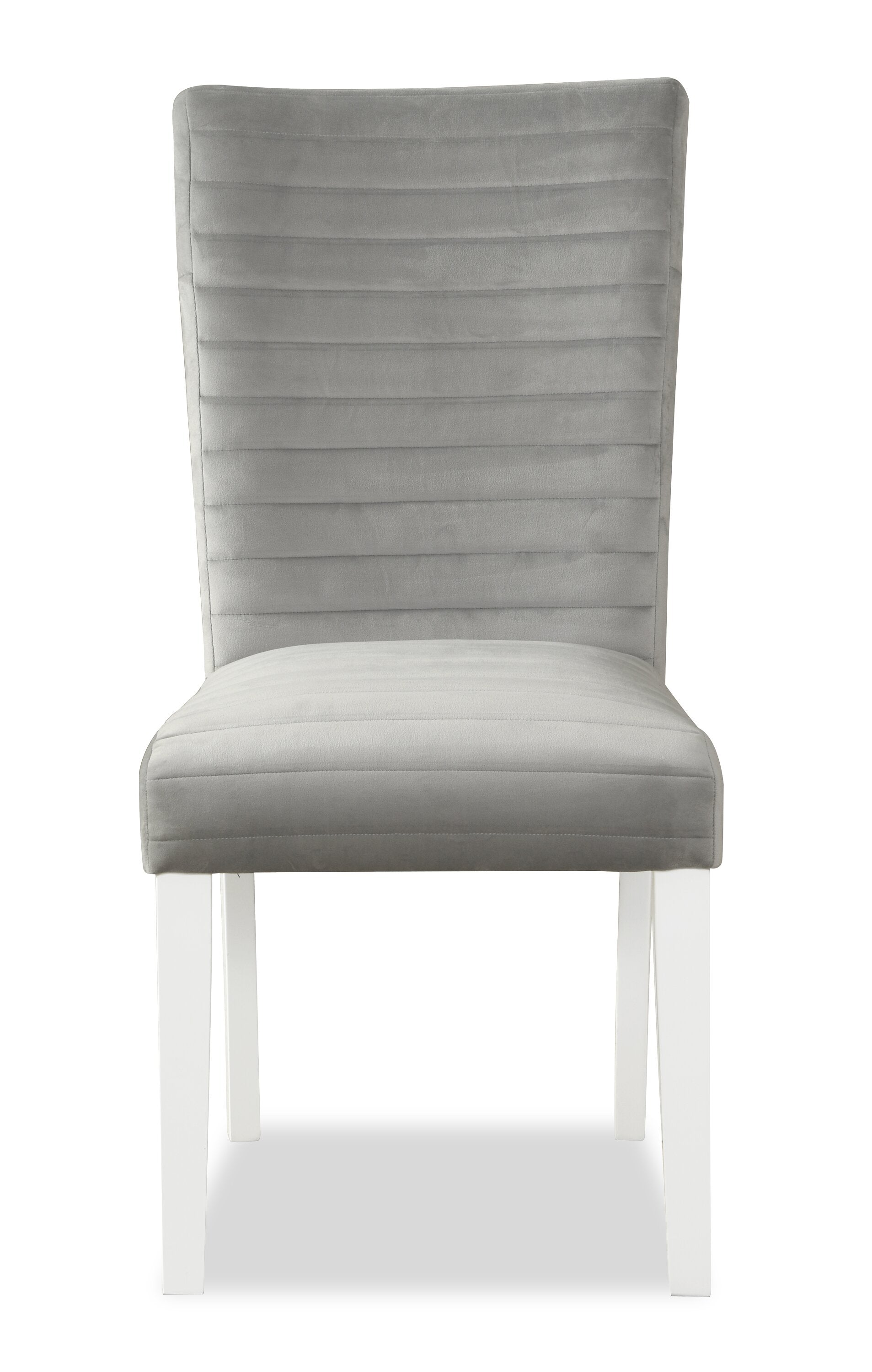 Garbo Dining Chair with Velvet Fabric, Wood - Grey | Chaise de salle à manger Garbo en tissu de velours et en bois - grise