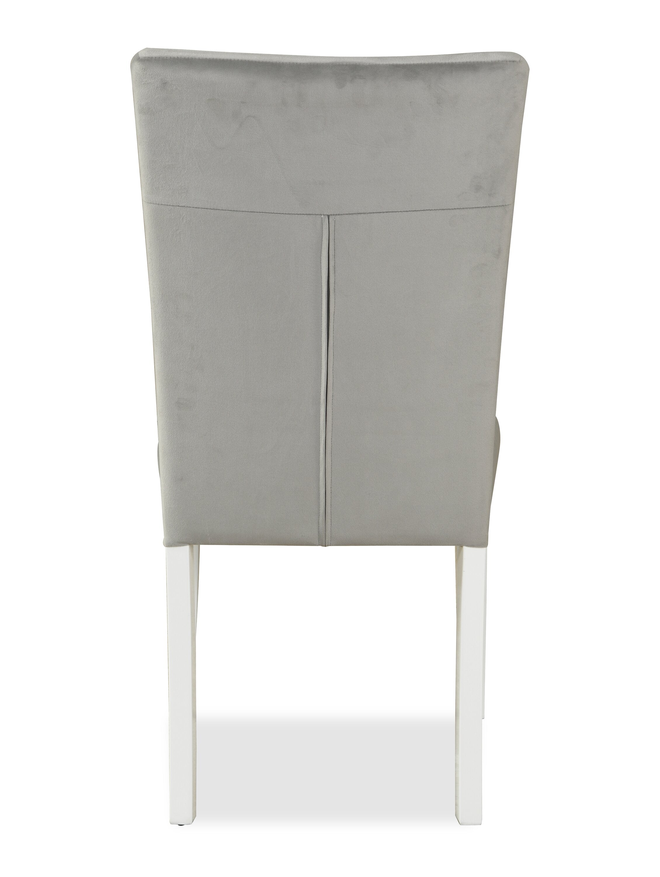 Garbo Dining Chair with Velvet Fabric, Wood - Grey | Chaise de salle à manger Garbo en tissu de velours et en bois - grise