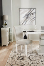 Garbo Dining Chair with Velvet Fabric, Wood - Grey | Chaise de salle à manger Garbo en tissu de velours et en bois - grise
