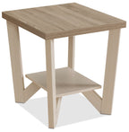 Arika 47.5" Modern 3-Pack Coffee + 2 End Tables with Shelf - Ivory |Ensemble 3 tables modernes Arika de 47,5 po (table à café et 2 tables de bout) avec tablette - ivoire
