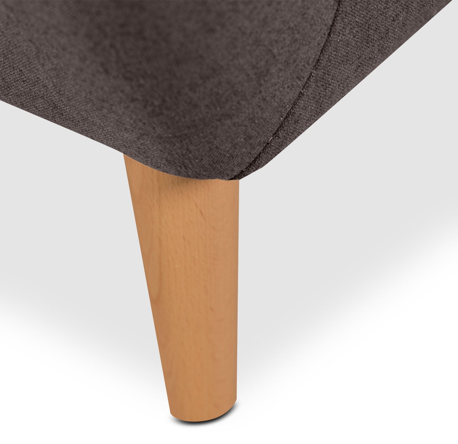 Calla 73.62" Linen-Look Fabric Condo Size Sofa with Button Tufting and Wood Legs - Dark Grey | Sofa Calla de 73,62 po de format condo en tissu d’apparence lin avec capitonnage et pattes en bois - gris foncé