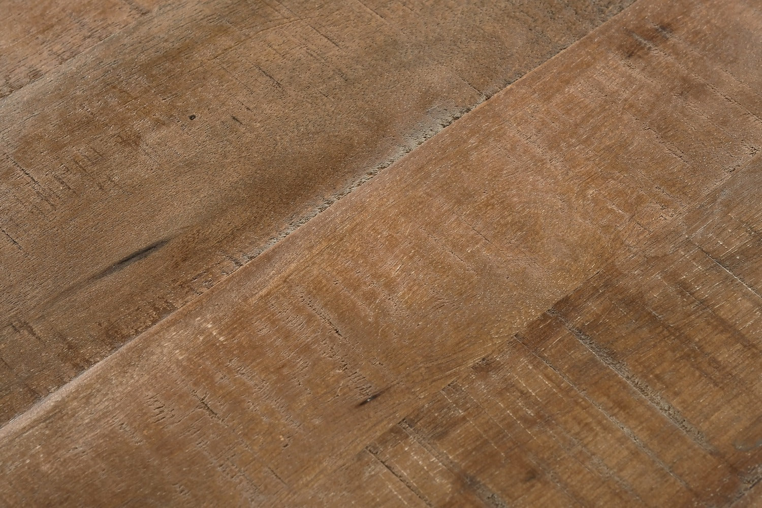 Veranasi 30" Rustic Round Nesting Coffee Tables - Washed Light Brown Wood Top and Iron Legs|Tables à café gigognes rondes rustiques Veranasi de 30 po - dessus en bois brun clair délavé et pattes en fer