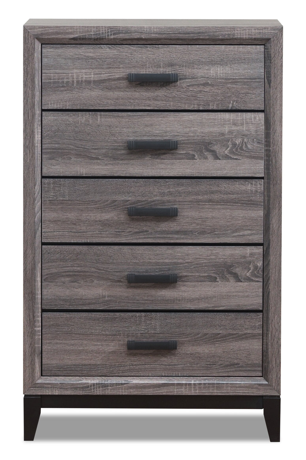 Kate Bedroom Chest of Drawers, 5-Drawer, 31.1"W x 50.4"H - Grey/Brown | Commode verticale Kate de 31,1 po (L) x 50,4 po (H) à 5 tiroirs pour la chambre à coucher - gris-brun