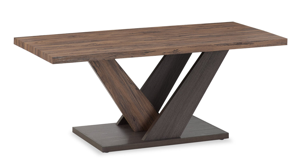 Kinsley 43.3" Modern Coffee Table - Dark Brown Wood|Table à café moderne Kinsley de 43,3 po - bois brun foncé