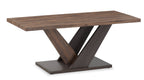 Kinsley 43.3" Modern Coffee Table - Dark Brown Wood|Table à café moderne Kinsley de 43,3 po - bois brun foncé