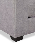 Made in Canada Koda 92" Chenille and Faux Fur Fabric Sofa with Removable Cushions - Plush Paloma Grey | Sofa Koda de 92 po fabriqué au Canada en tissu de chenille et de fausse fourrure avec coussins amovibles - gris Paloma luxueux