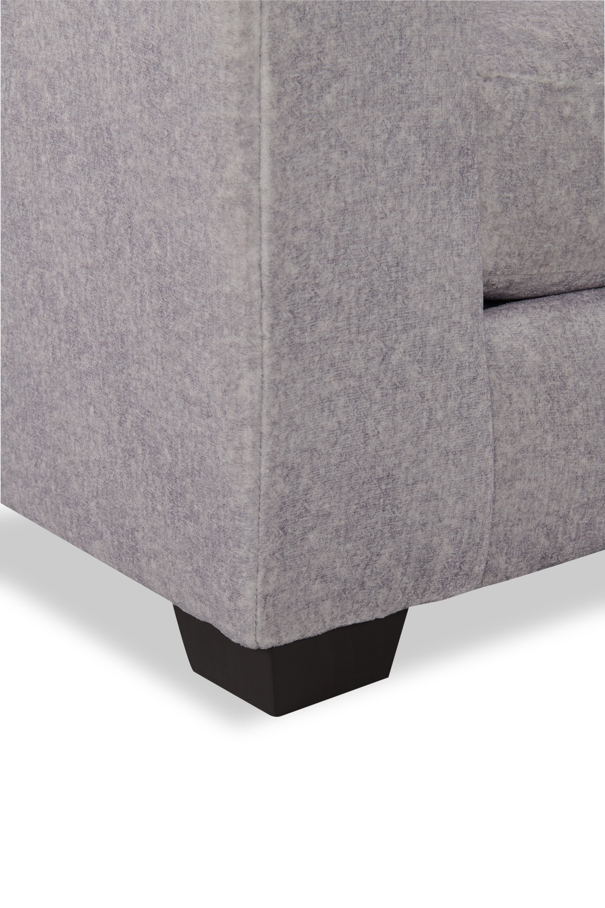 Made in Canada Koda 92" Chenille and Faux Fur Fabric Sofa with Removable Cushions - Plush Paloma Grey | Sofa Koda de 92 po fabriqué au Canada en tissu de chenille et de fausse fourrure avec coussins amovibles - gris Paloma luxueux