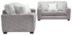 Made in Canada Koda 92" Chenille and Faux Fur Fabric Sofa with Removable Cushions - Plush Paloma Grey | Sofa Koda de 92 po fabriqué au Canada en tissu de chenille et de fausse fourrure avec coussins amovibles - gris Paloma luxueux