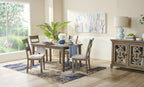 Krew Dining Chair with Polyester Fabric, Ladder-Back - Grey | Chaise de salle à manger Krew en tissu de polyester avec dossier en échelle - grise