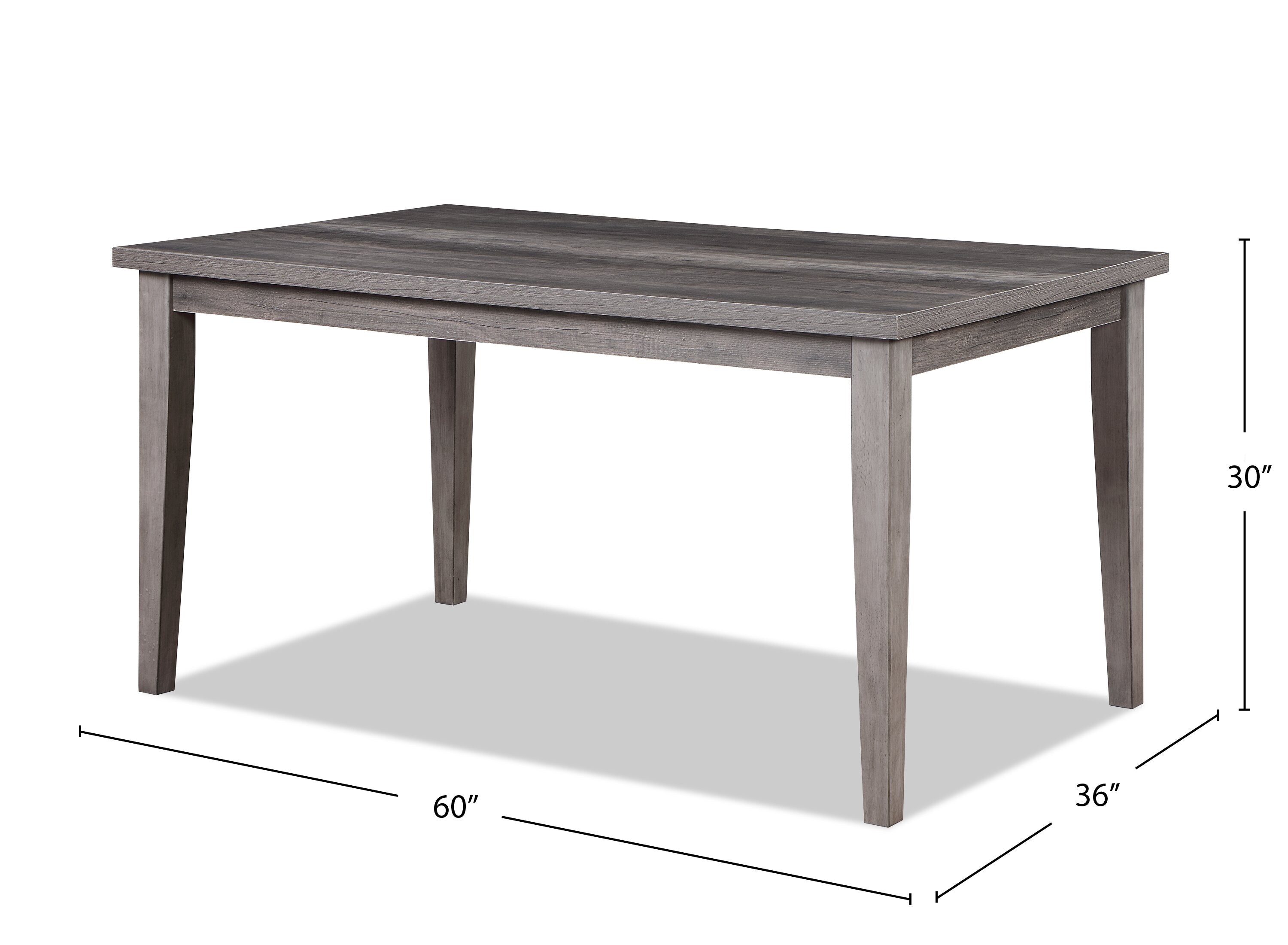 Krew Dining Table, Melamine, 60"W - Grey | Table de salle à manger Krew de 60 po (L) en mélamine - grise